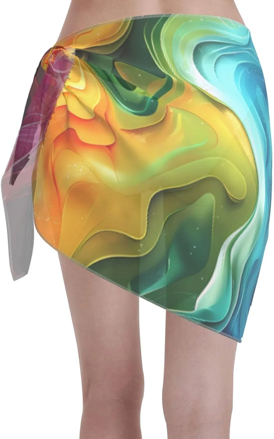Женская пляжная накидка с 3D-принтом, Polyester, 3d Swirling 7 — фото 2