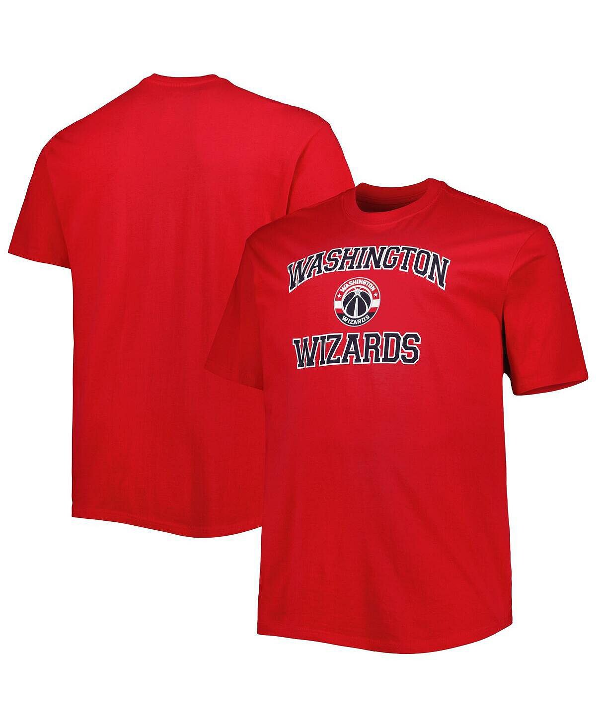 

Мужская красная футболка washington wizards big and tall heart and soul Profile, красный