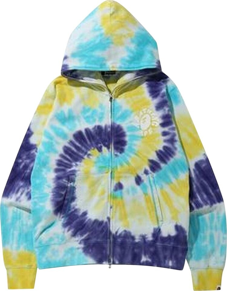 

Худи BAPE Tie Dye Wide Full Zip Hoodie 'Multicolor', разноцветный, Синий, Худи BAPE Tie Dye Wide Full Zip Hoodie 'Multicolor', разноцветный