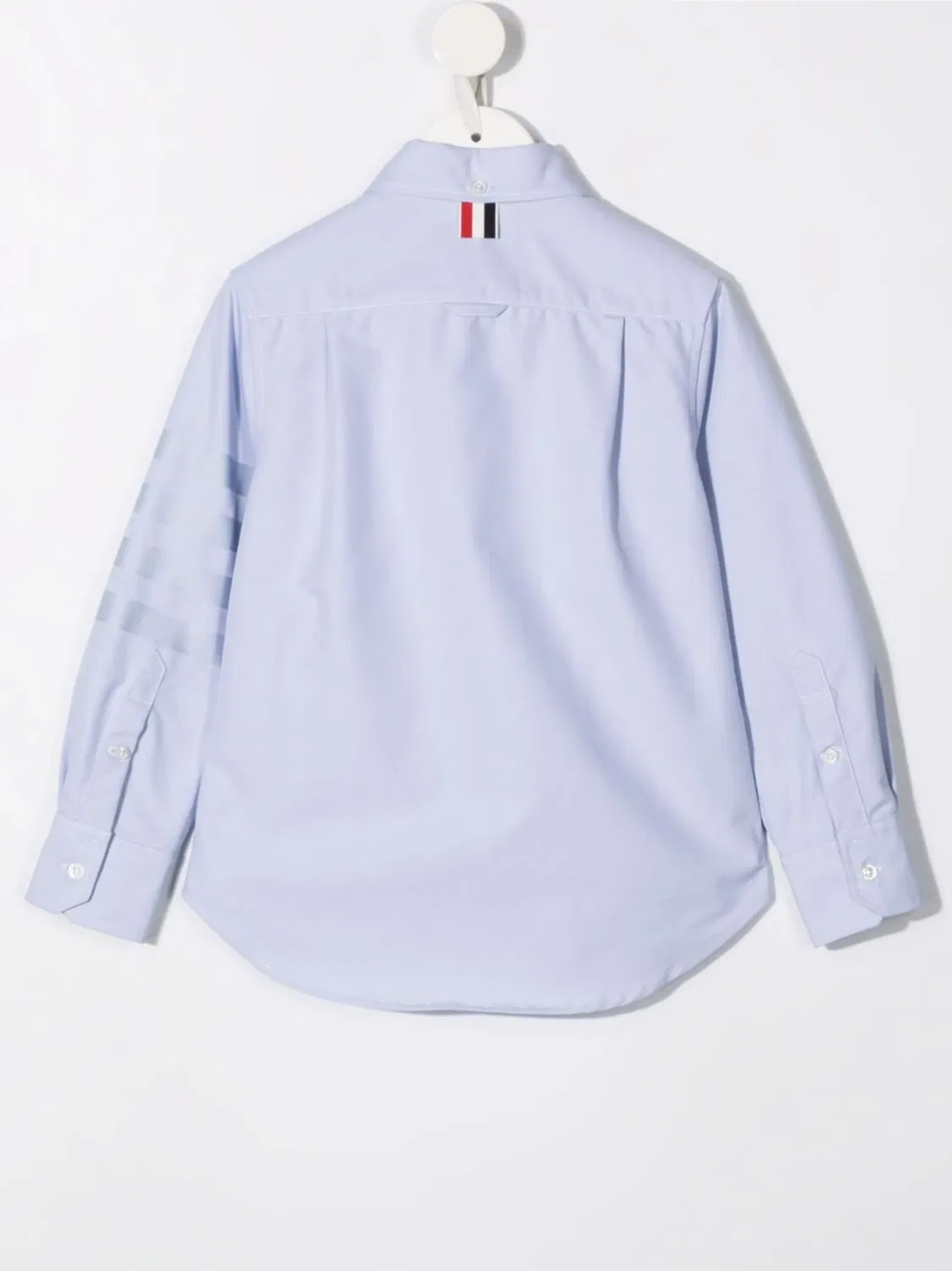 Рубашка с полосками из хлопка Thom Browne, голубой — фото 2
