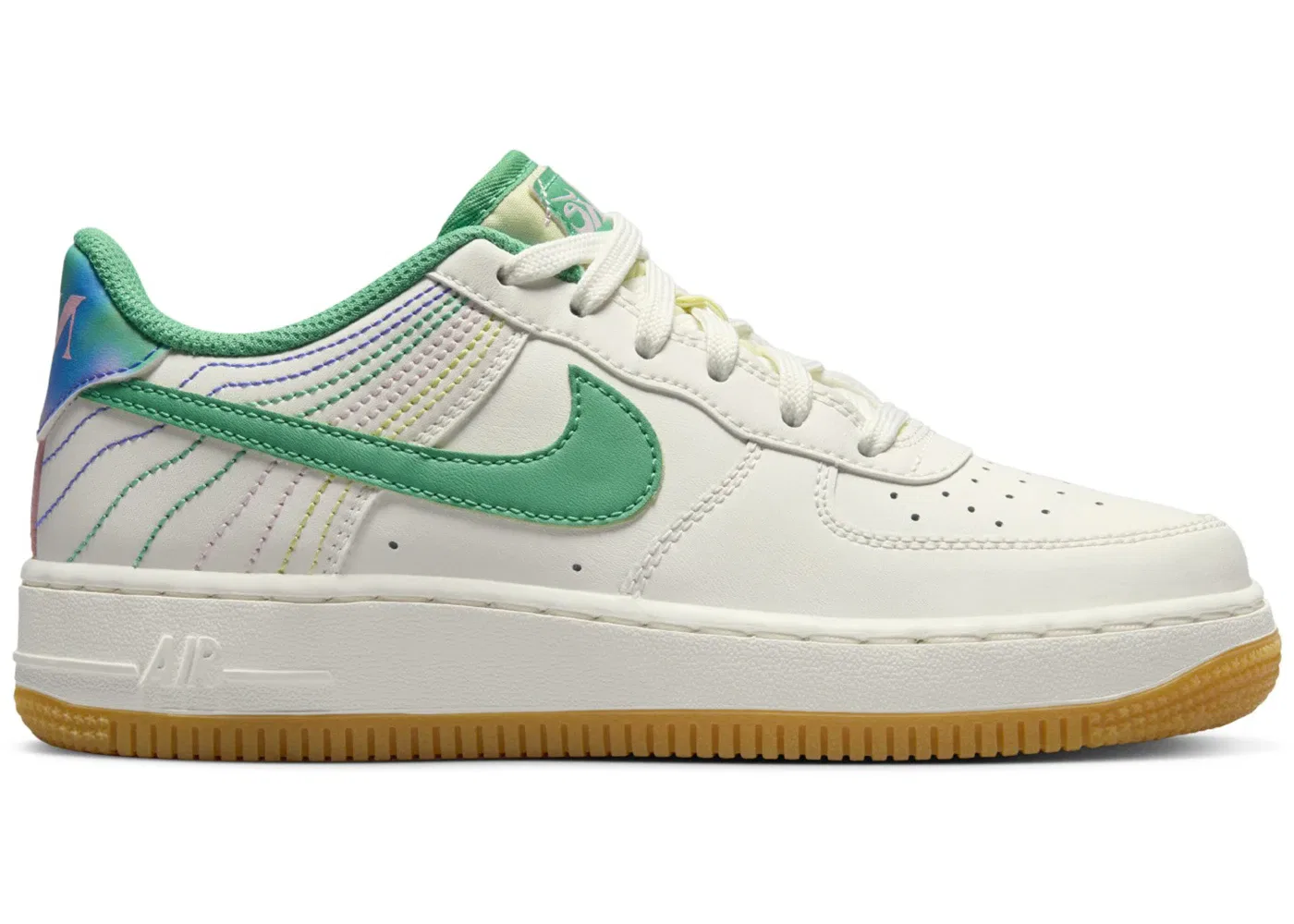 Детские кроссовки Lifestyle Nike Air Force 1 Low LV8 3, Sail Stadium Green Med Soft Pink