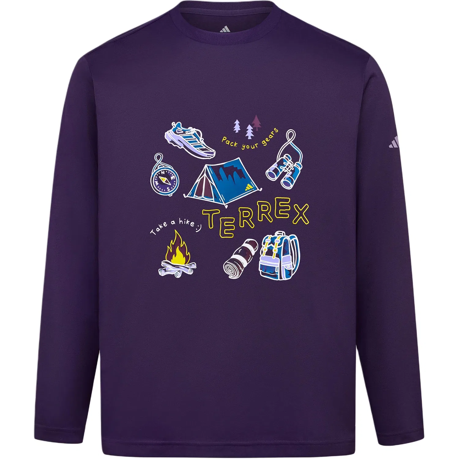 Унисекс футболка с круглым вырезом Terrex Adidas, Aurora Plum Purple