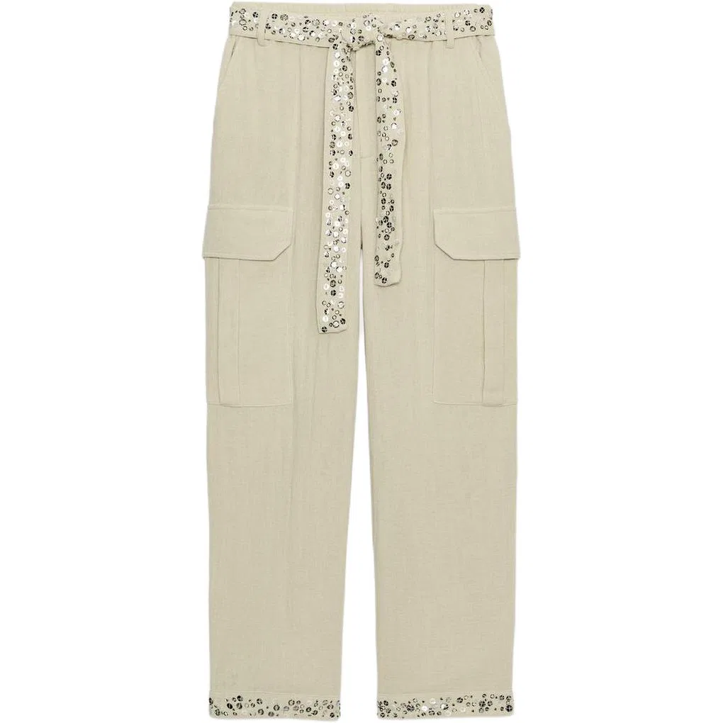 Женские карго-брюки прямого кроя Light Khaki ZARA