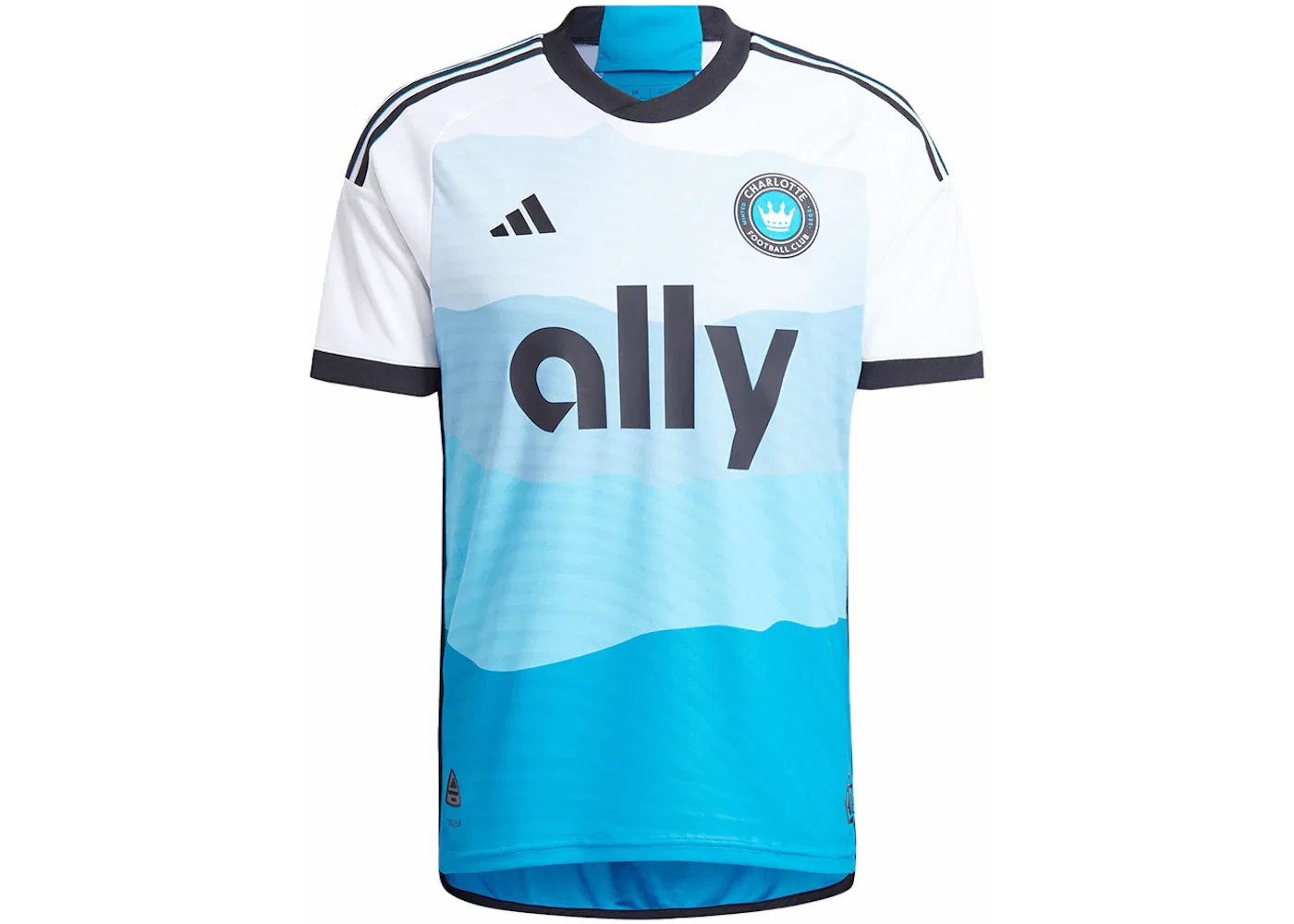 Мужская футбольная джерси с длинным рукавом Adidas, Sharp Blue White