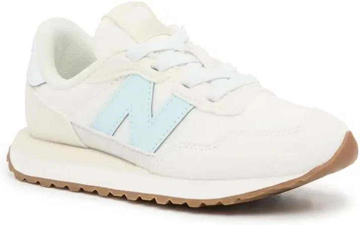 Детские кроссовки для мальчиков с шнурками-резинками Kids 237 New Balance, Frosted Glass/Sea Salt