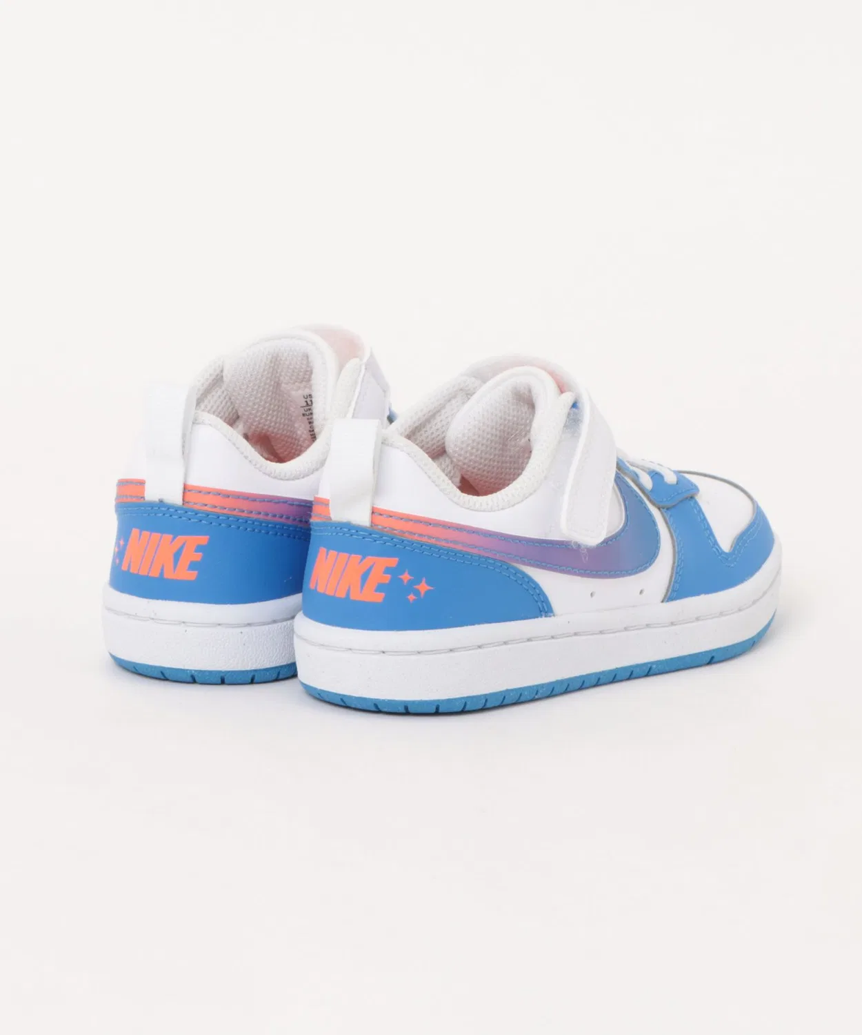 Детские кроссовки с липучкой Court Borough Low Nike, White/Blue — фото 2