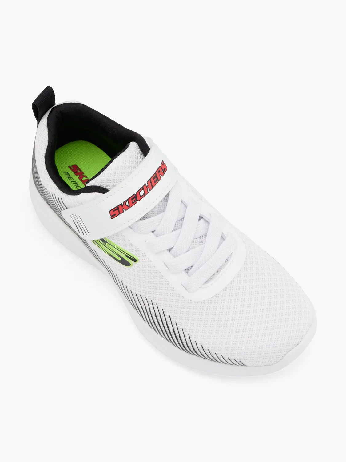 Детские полуботинки на шнуровке и липучке Skechers VANA 2.0, белый — фото 2
