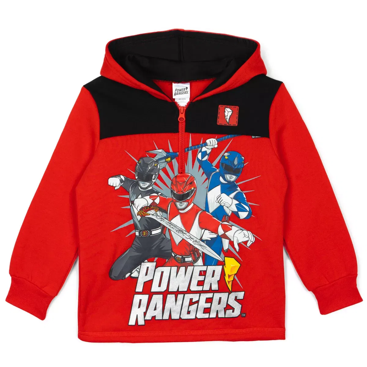Детское худи с принтом Mighty Morphin Power Rangers Fleece Hoodie Power Rangers, Red