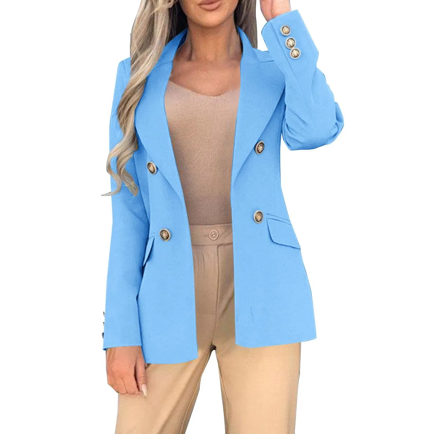 Женский пиджак с длинным рукавом Oversize Ceremony, Blu Cielo