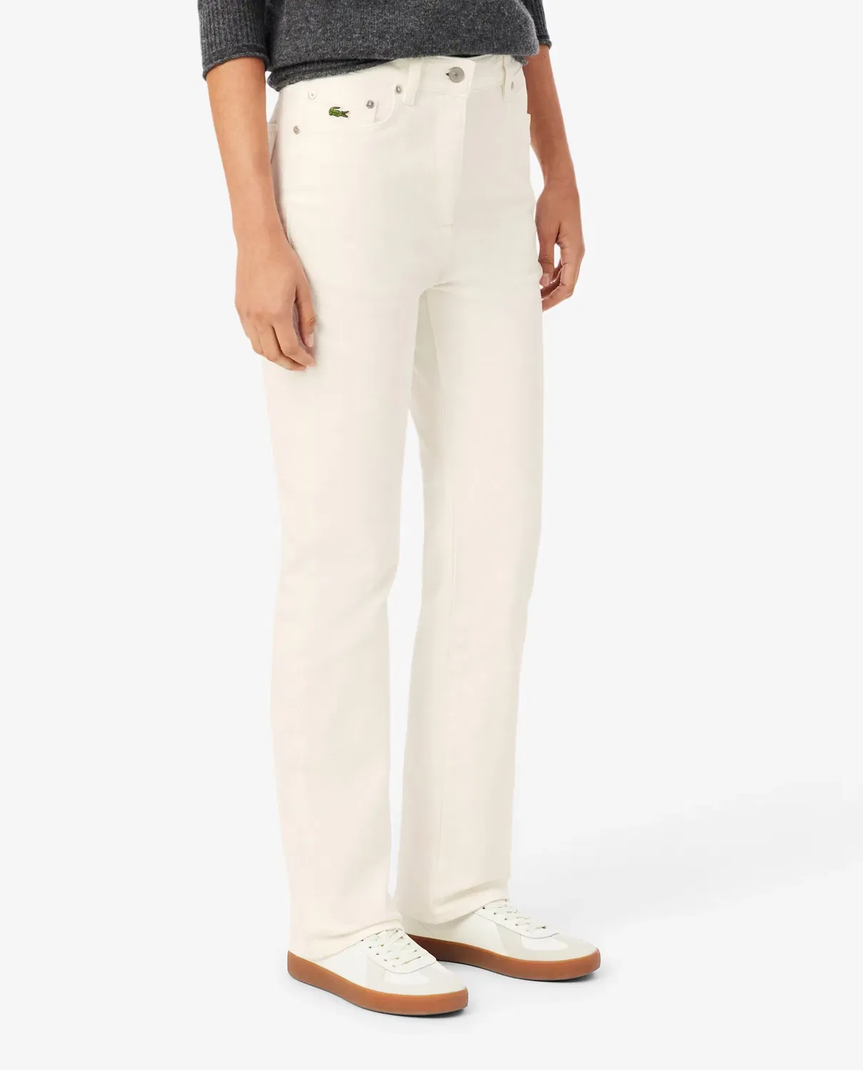 Джинсы женские Lacoste Blanco, прямые, высокая посадка — фото 3