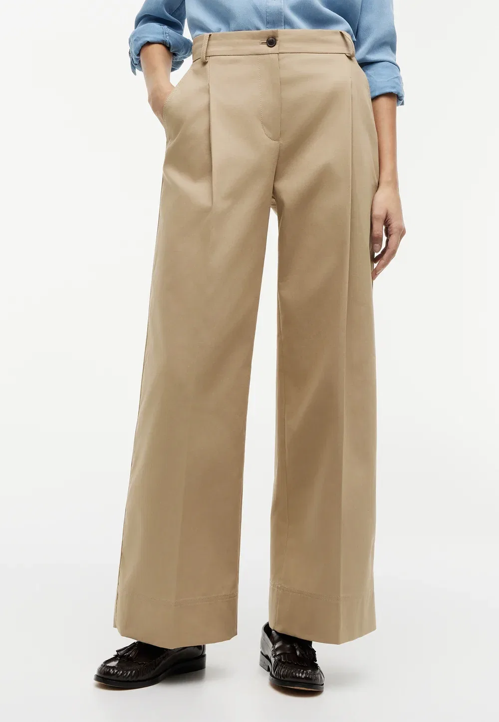 Брюки с широкими штанинами Tommy Hilfiger, Camel