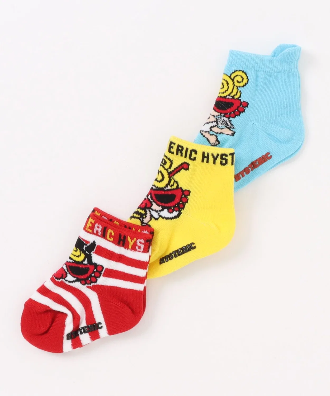 Детский комплект из 3 пар носков с принтом ALL STARS BABY HYSTERIC MINI, Мульти