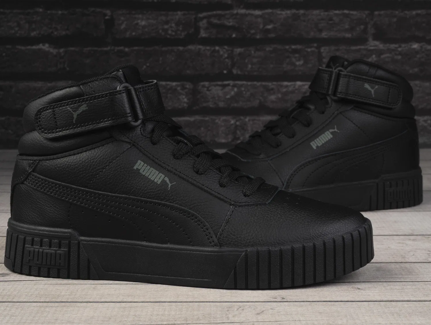 Детские кроссовки с высоким верхом Carina 2.0 Mid Jr Puma, Schwarz — фото 2