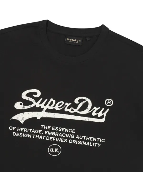 Футболка с логотипом Superdry, черная — фото 3