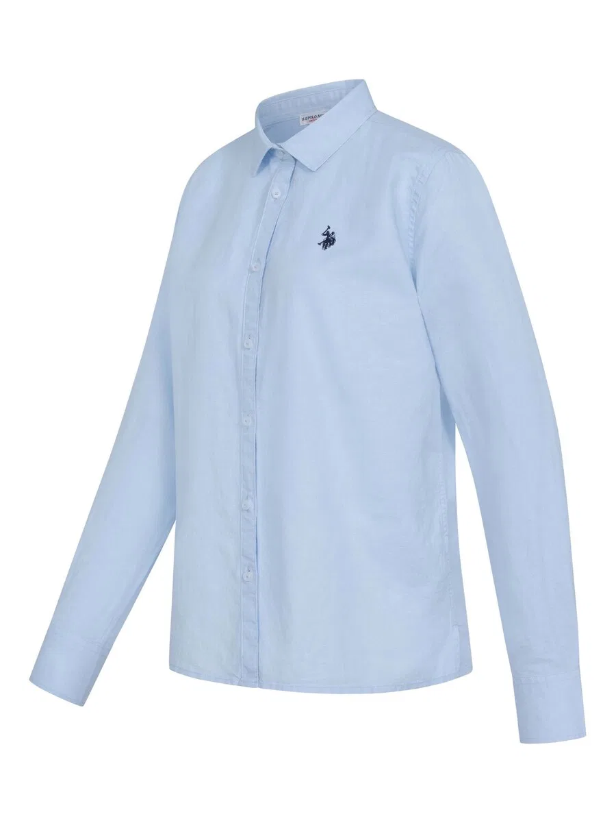 Блузка U.S. POLO ASSN. светло-голубого цвета — фото 3