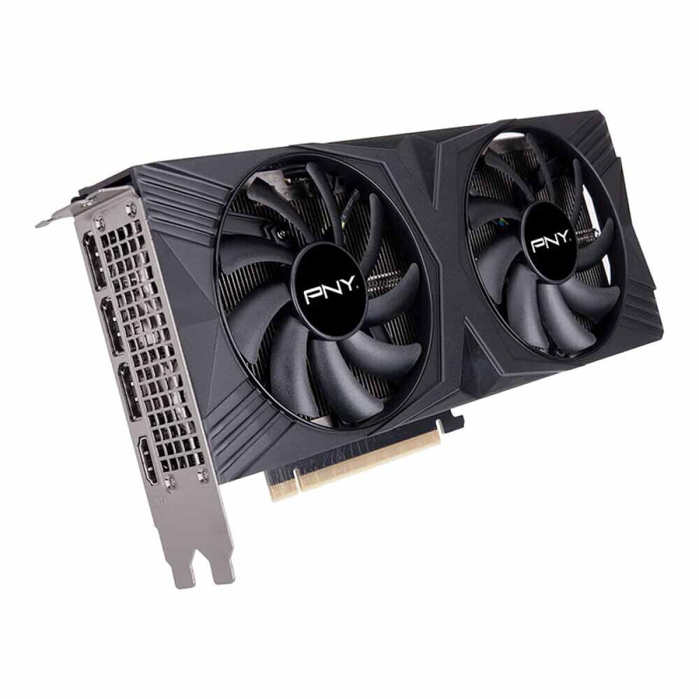 

Видеокарта PNY GeForce RTX 4070 Verto 12ГБ, VCG407012DFXPB1, черный