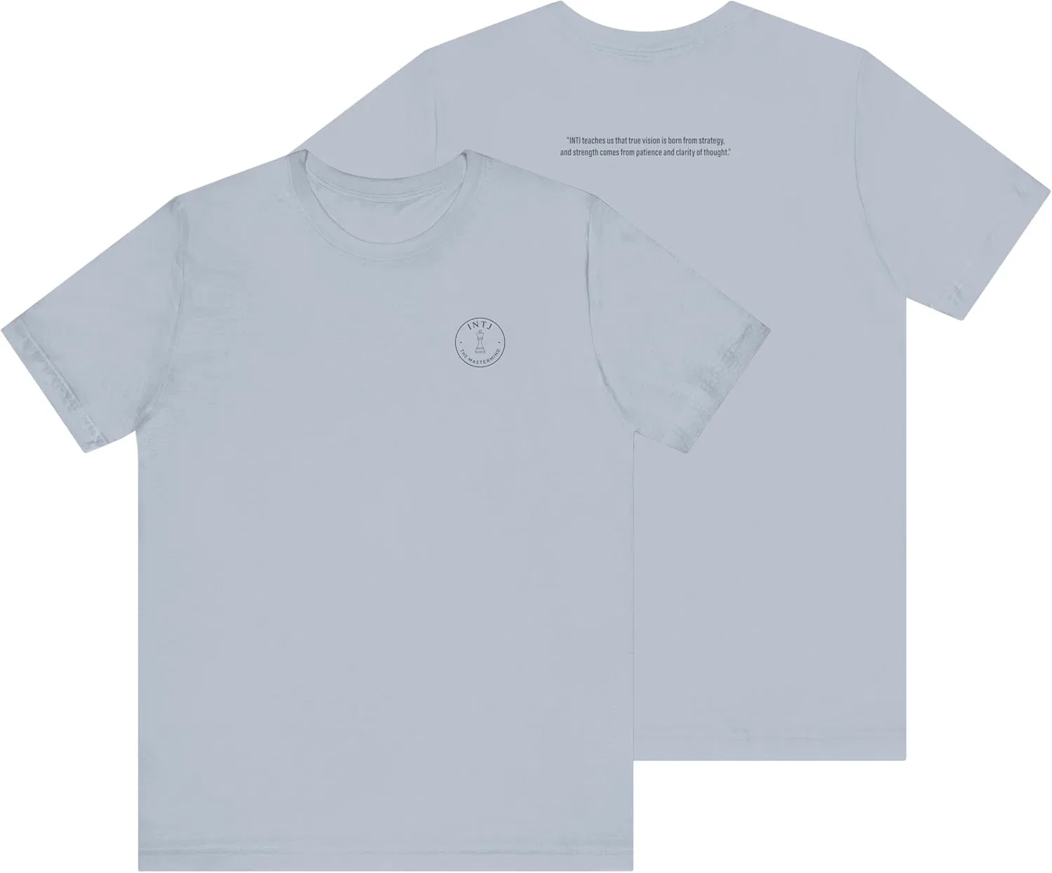 Футболка с логотипом INTJ The Mastermind Bella+canvas, Light Blue