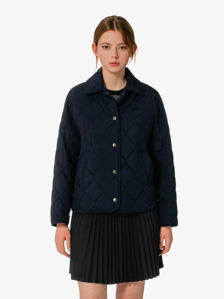 Пуховик LACOSTE Navy, стеганый, темно-синий — фото 4