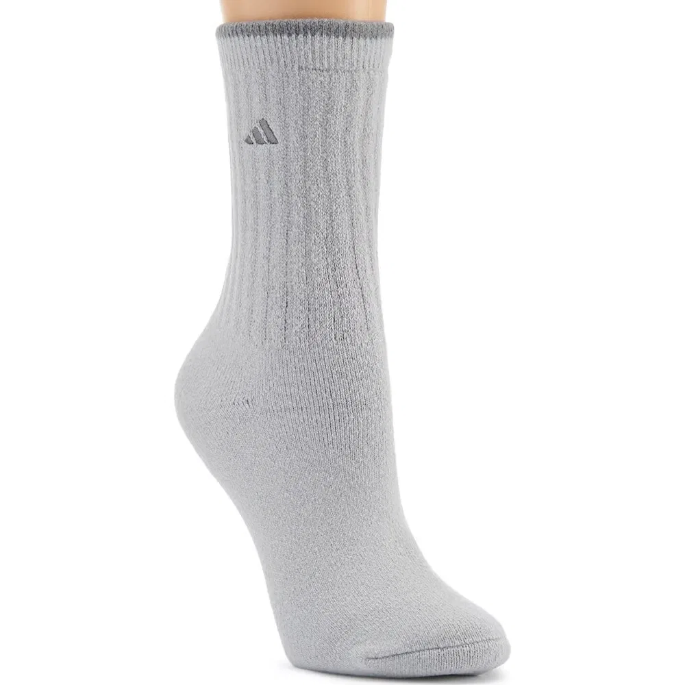 Женские носки средней высоты комплект из 3 пар с мягкой подкладкой Adidas, Clear Onix Grey/Black/White — фото 3