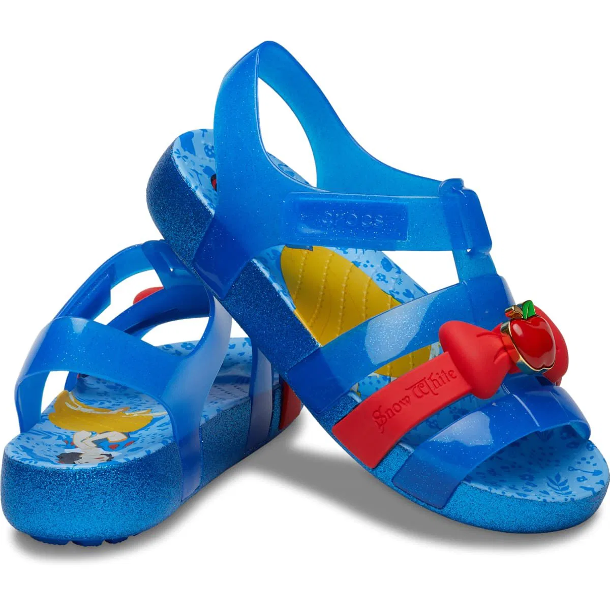 Детские сандалии с принтом Snow White Crocs, Bright Cobalt — фото 2
