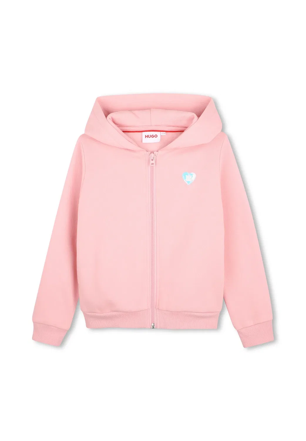 Кардиган с капюшоном - толстовка на молнии Hugo Kids, Pink Dolphin