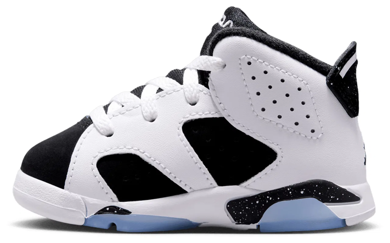 Детские кроссовки для мальчиков с высоким берцем Jordan Retro 6 Jordan, Black/White/Black — фото 2