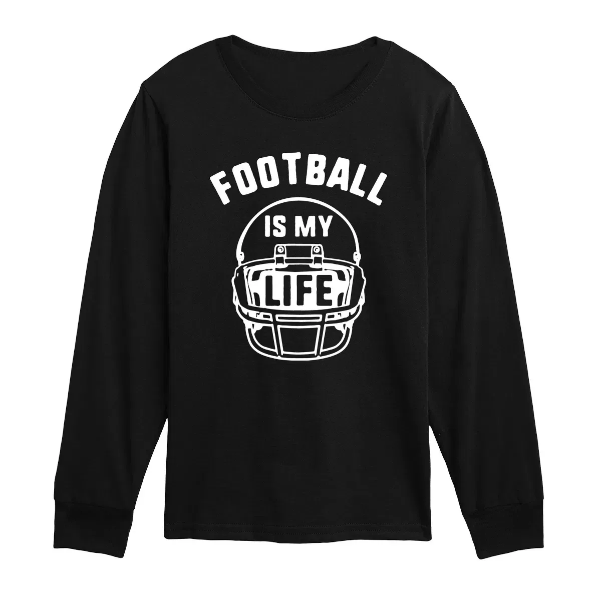 Детская футболка с длинным рукавом с принтом Football Is My Life Instant Message, Red