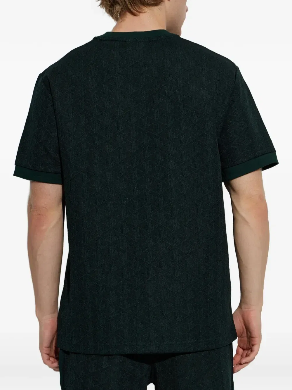 Футболка с монограммным узором Lacoste, зеленый — фото 4