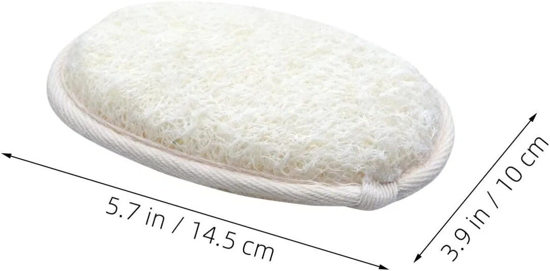 Набор мочалок для пилинга из люфы, 3 шт, DEARMAMY, 14.5x10x0.5 см, Beige — фото 2