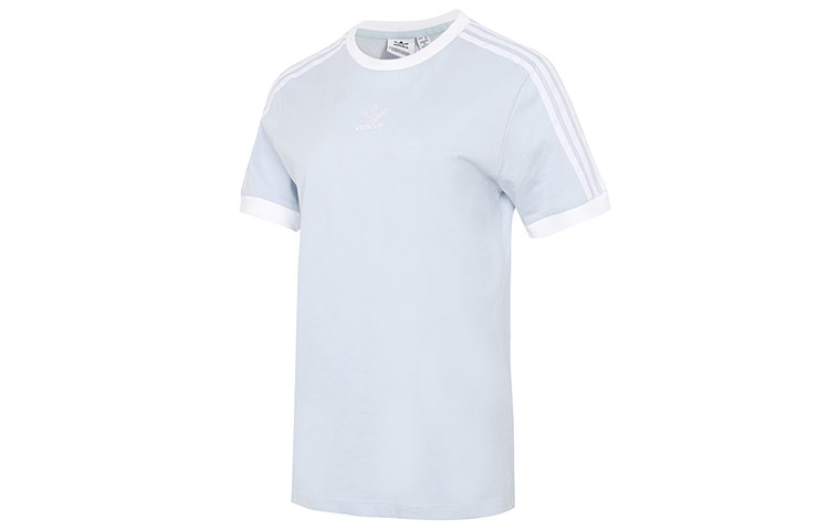 Футболка женская светло-серая голубая Adidas Originals — фото 2