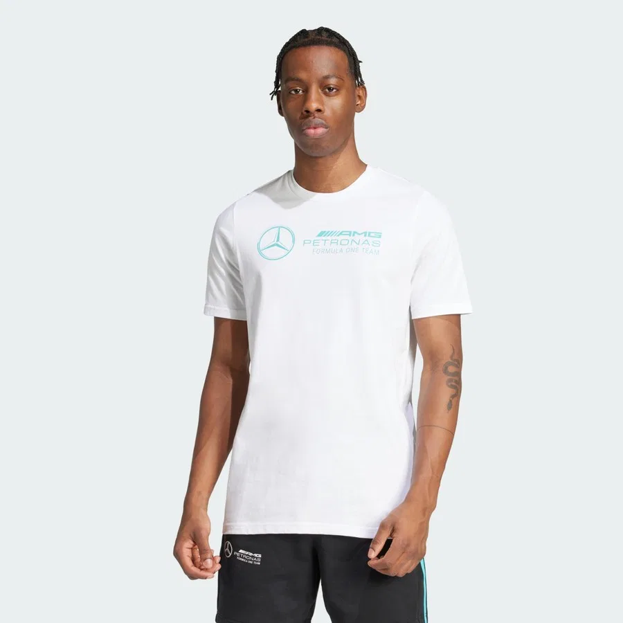 Футболка с принтом Mercedes-AMG Petronas Formula One Team DNA Graphic Tee adidas, Черно-белый