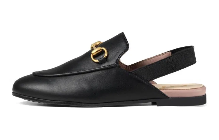 Детские шлепанцы с открытой пяткой с принтом GUCCI, Black