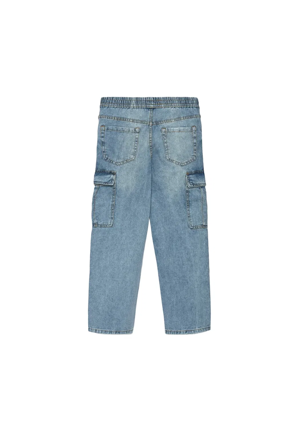 Джинсы карго широкие с кулиской - брюки карго Terranova, Var Blu Denim Chiaro — фото 2