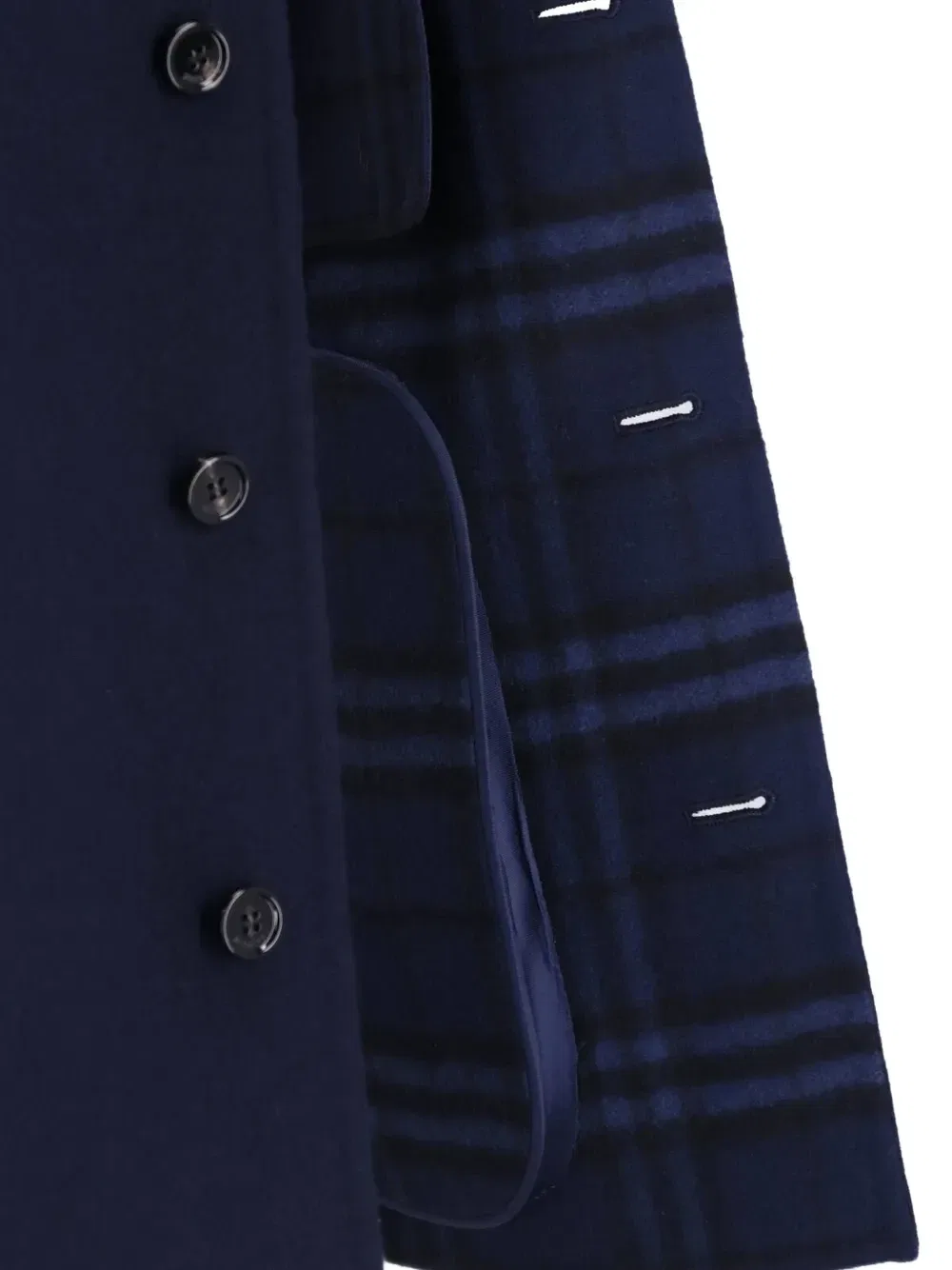 Шерстяная рубашка-оверсайз Thorn BURBERRY, синий — фото 4