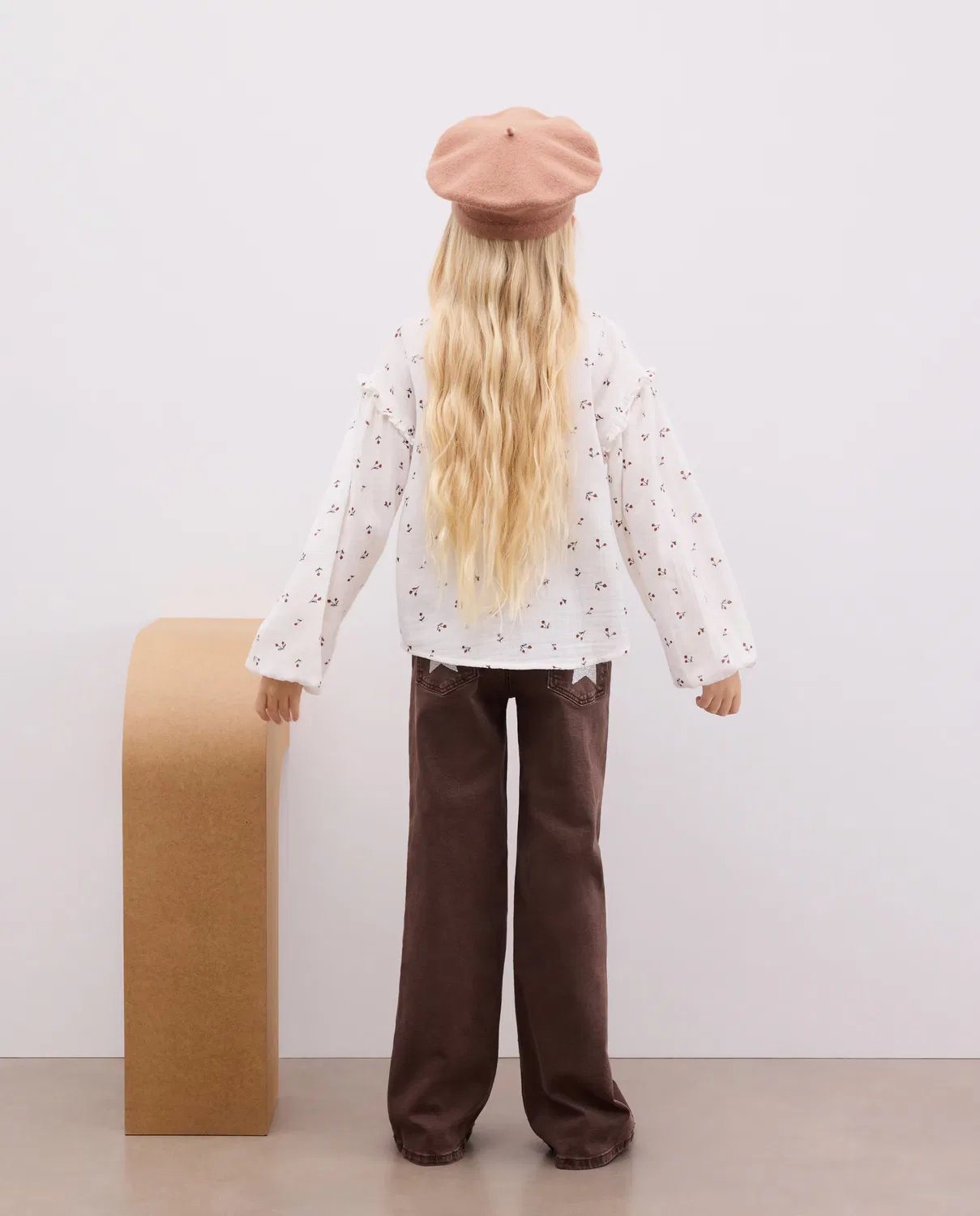 Детская блузка с длинным рукавом, Abierta Delante All Over Mini, Kids El Corte Inglés, белый — фото 3