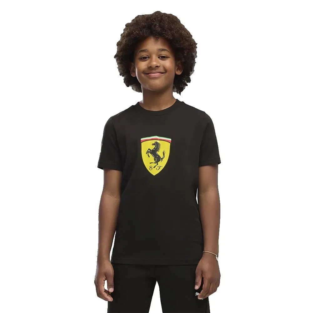 Детская футболка с принтом Ferrari Colored Shield Puma, Black