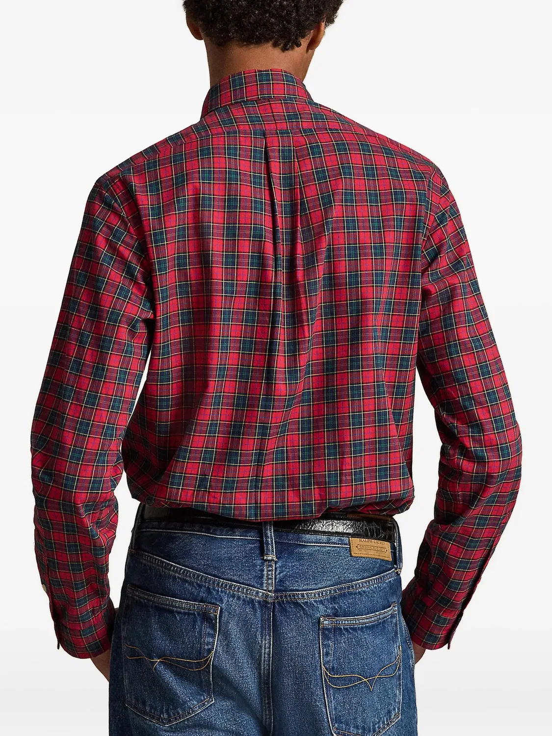 Рубашка в клетку тартан Polo Ralph Lauren, красный — фото 3