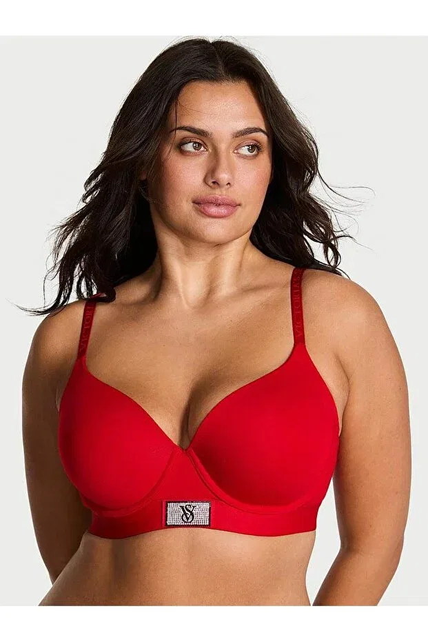 Женский бюстгальтер с чашками без бретелек Victoria'S Secret, Lipstick Red