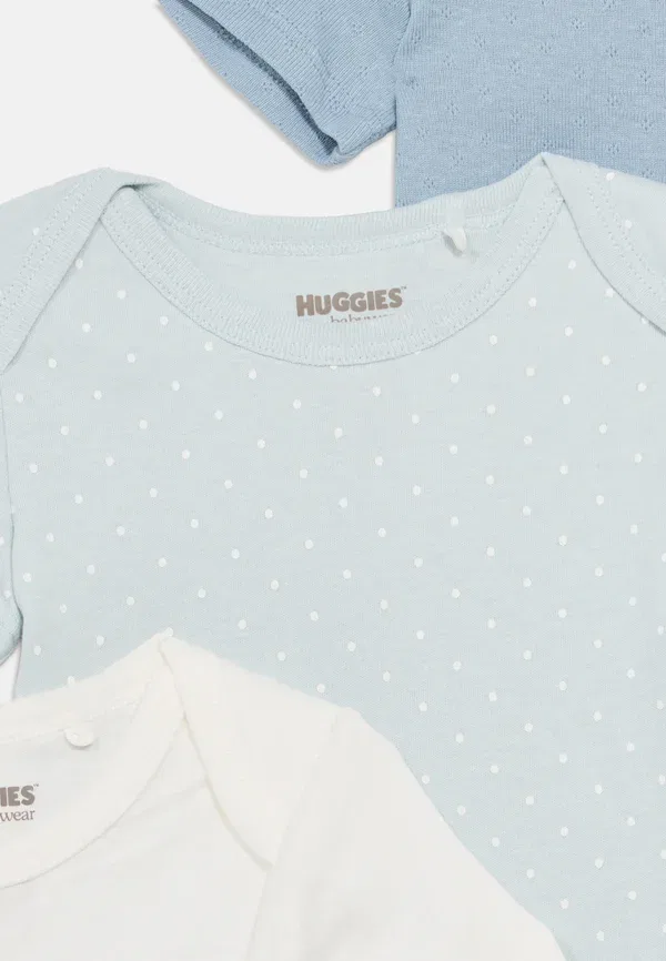 Комплект из 3 боди, унисекс Huggies, синий — фото 4