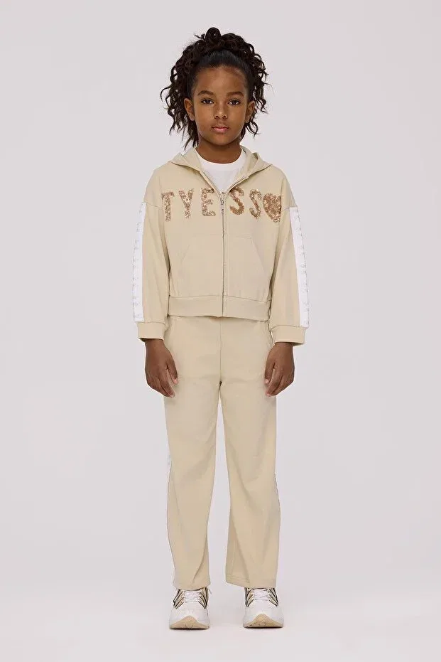Детское худи для девочек с длинным рукавом Tyess, Beige