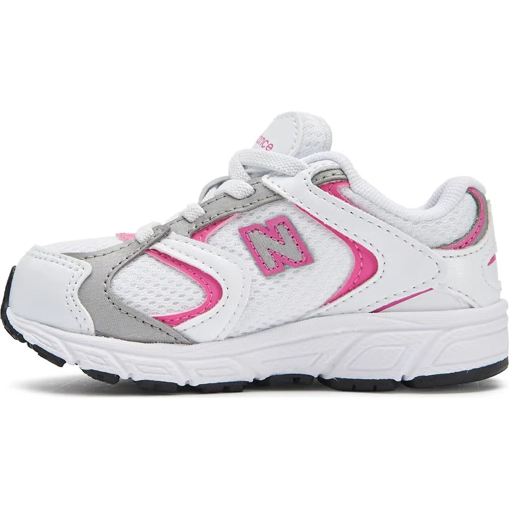 Детские слипоны 408 для малышей New Balance, White/Pink — фото 3