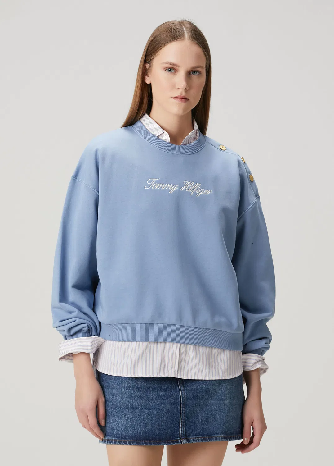 Свитшот Tommy Hilfiger Mavi Gold, синий