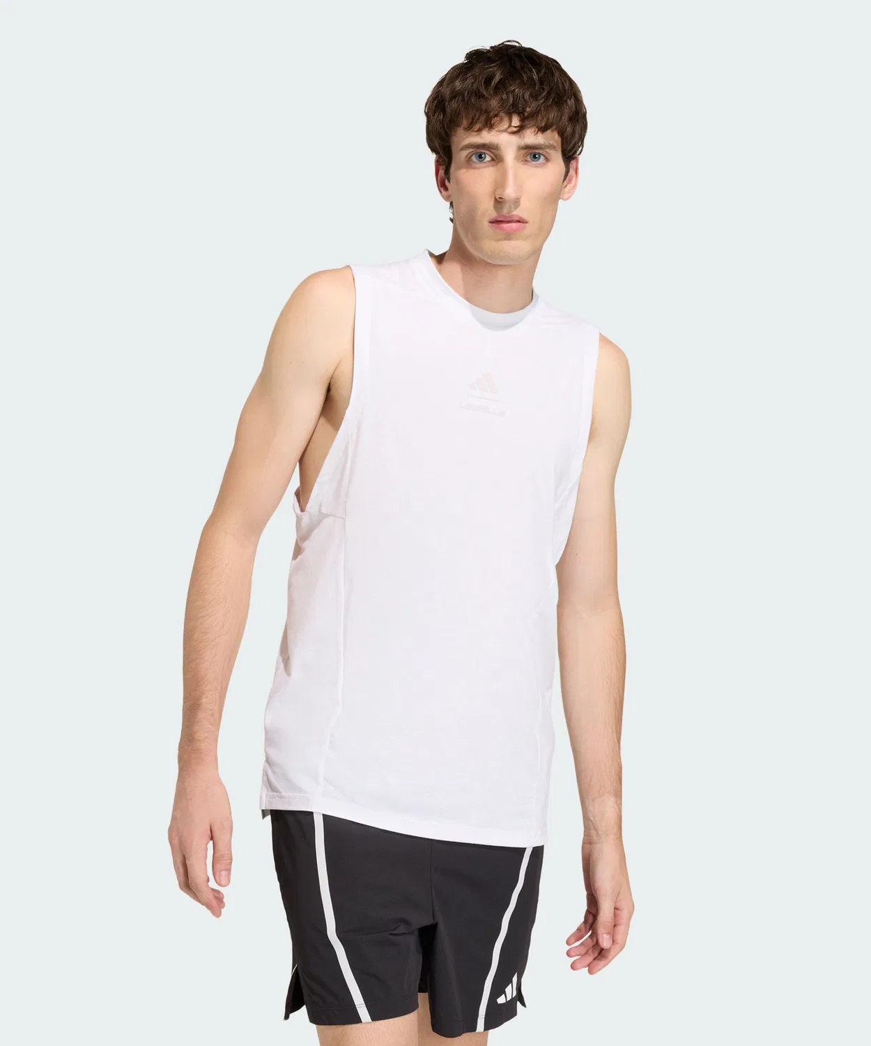 Мужская майка без рукавов с принтом Les Mills Adidas, White