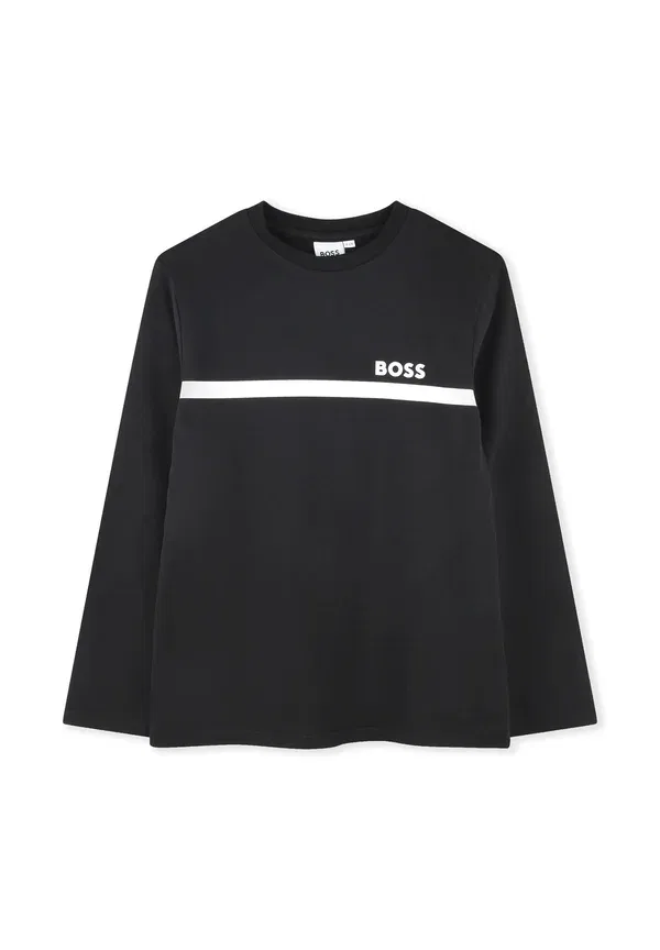 Футболка с длинным рукавом - топ с длинным рукавом Boss Kidswear, черный