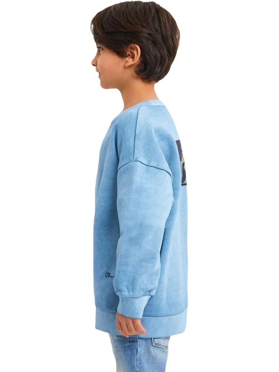 Толстовка LTB Jeans 'LTB Jeans Jungen Basic Sweatshirt mit Ruckenprint' синего цвета — фото 4