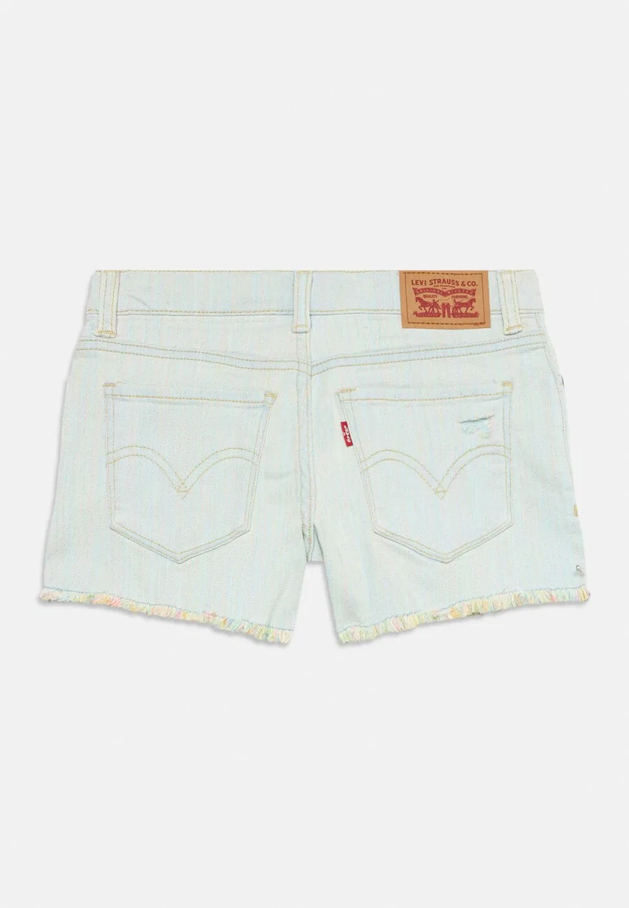 Детские шорты Levi's Kids Regular Jeans 'LVG RAINBOW' светло-голубого цвета — фото 2