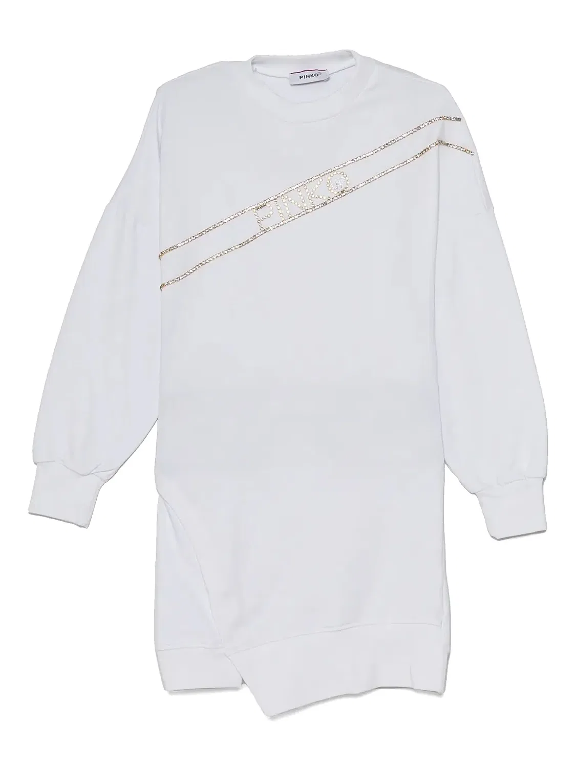 Платье с кристаллами PINKO, белый