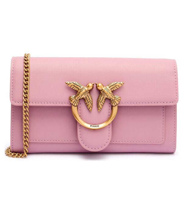 

Кожаная сумка через плечо Love One Pinko, лавандовый