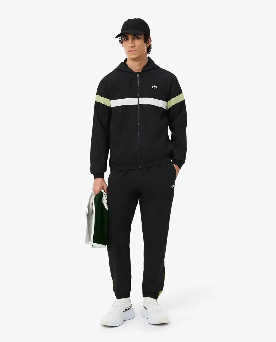 Мужской спортивный костюм с блок-принтом Lacoste, Negro — фото 4