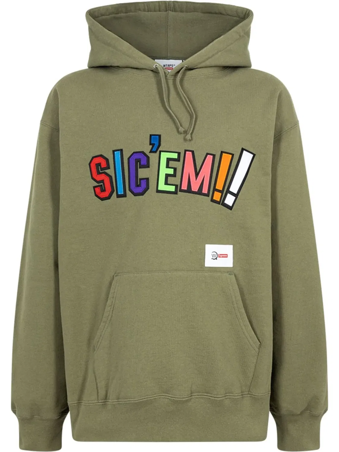 Supreme Худи Sic'Em! в зеленом цвете